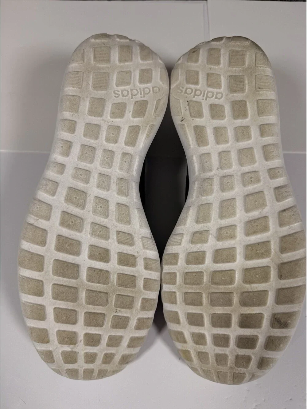 Women ADIDAS Cloudfoam Easy Slip-On No-Tie Sneakers Black/White Comfort Size 7
